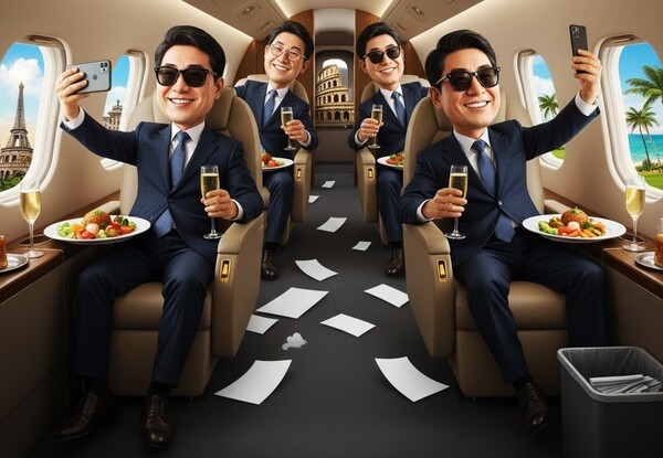 올해 강원도의회 마지막 정례회와 함께 행정사무감사와 예산안 심의 등 굵직한 의정 활동이 빼곡한 가운데, 도의원들이 대거 해외출장에 나서 빈축을 사고 있다. 이미지=AI(Gemini) 생성.